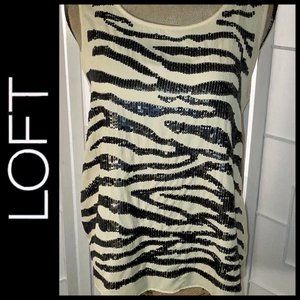 Ann Taylor Loft Zebra Print Sleeveless blouse